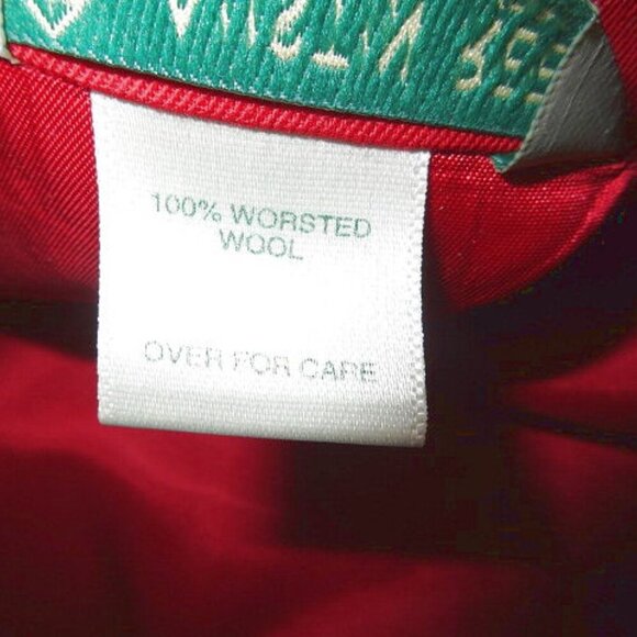 Vtg Austin Reed Women's Blazer Jacket Size 12 Red Worsted Wool Lined Pockets USA - Picture 12 of 12